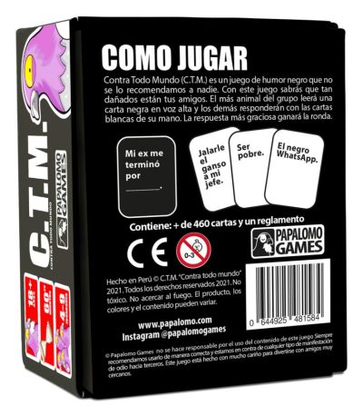 Juegos papalomo games, juegos ripley, juego ctm, juegos de mesa, juego de mesa ctm, juego ctm, juego contra todo mundo, juego ctm para beber con amigos, CTM002