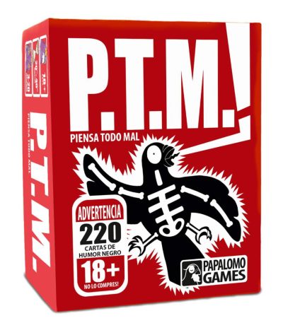 juegos de mesa papalomo games, juego ptm, juego para beber, juego papalomo linio, partygame, juego piensa todo mal, PTM001